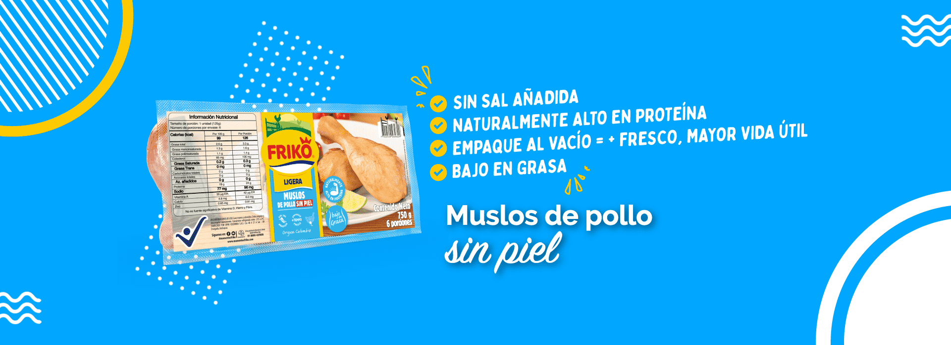 Muslos de Pollo sin Piel